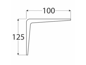 Konzole 125x100 bílá 12Kg 2420012r