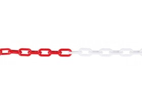 Řetěz plast. 5,5mm červeno-bílý