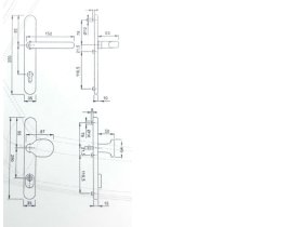 BK Kování Sillein PZ 90 klika/klika nerez OVAL 1311103aa