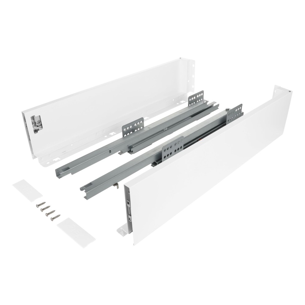 Plnovýsuv Riex ND60 116/300/16 mm skrytý bílý s dvojitou bočnicí s tlumením